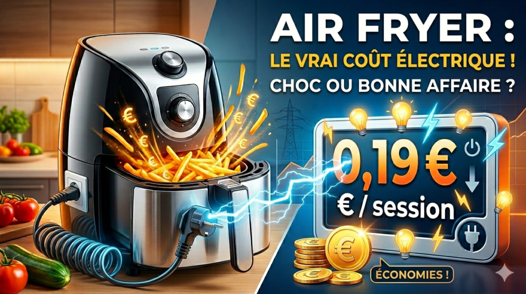 cout de electricité d'une friteuse air fryer