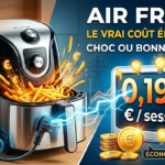 cout de electricité d'une friteuse air fryer