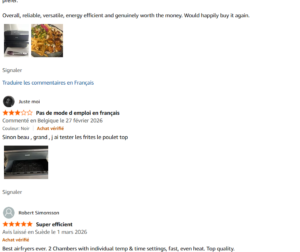 avis des utilisateurs cosori airfryer twinfry 