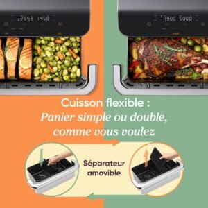 cosori air fryer twinfry double panier
